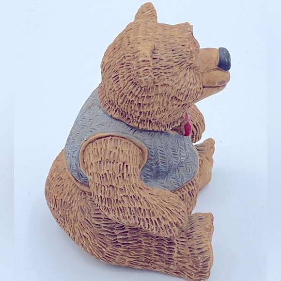 Vintage Retired Stone Critter Collection~”MrTeddy Bear”. 4” Tall And 3 1/2” Wide - Picture 4 of 7